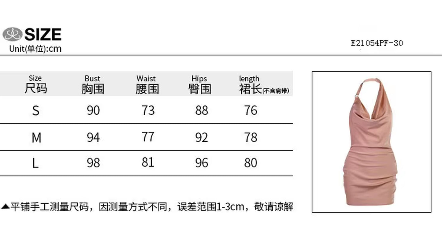 Pink Halter Neck Bodycon Sexy Satin Dress Women Elegant Backless Silk Party Mini Dresses Casual Short Dress Summer Black