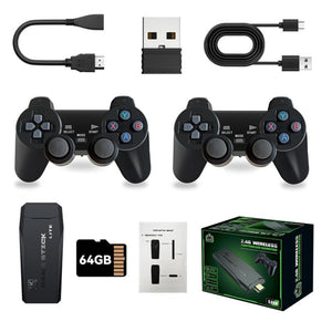 M15 Retro Game Console - 40,000+ Games, 20+ Emulators, 4K No Latency Output, Dual Wireless Controllers, 128GB TF Card, TV Game Stick​​ for Holiday Birthday Gift