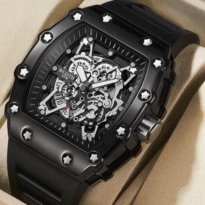 New Men'S Watch Fashion Automatic Quartz Watch Waterproof Watch Sport Men'S Silicone Watch Band Quartz Watch Best Gift