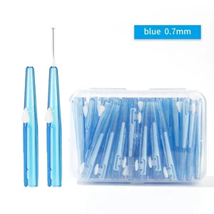 10/30Pcs Push-Pull Interdental Brush Interdental Brush Cleaning Tooth Socket Toothbrush Correction Tooth Gap Cleaning Brush
