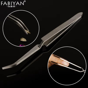 Nail Art Shaping Tweezers Stainless Steel Multi-Function Clip Tip Manicure Tool UV Gel Acrylic C Curve Nipper Picking Rhinestone