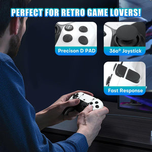 M15 Retro Game Console - 40,000+ Games, 20+ Emulators, 4K No Latency Output, Dual Wireless Controllers, 128GB TF Card, TV Game Stick​​ for Holiday Birthday Gift