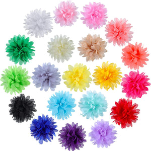 20 Pcs 4 Inch Dog Collar Flowers Bow Multicolored Pet Bow Collar Charms Accessories for Puppy Cat Dog Pet Grooming Accessories