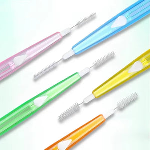 10/30Pcs Push-Pull Interdental Brush Interdental Brush Cleaning Tooth Socket Toothbrush Correction Tooth Gap Cleaning Brush