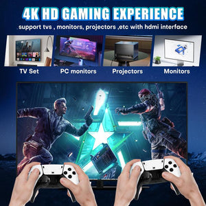 M15 Retro Game Console - 40,000+ Games, 20+ Emulators, 4K No Latency Output, Dual Wireless Controllers, 128GB TF Card, TV Game Stick​​ for Holiday Birthday Gift