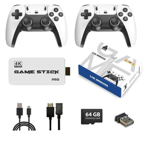 M15 Retro Game Console - 40,000+ Games, 20+ Emulators, 4K No Latency Output, Dual Wireless Controllers, 128GB TF Card, TV Game Stick​​ for Holiday Birthday Gift