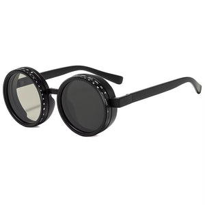 Brightness Adjustment Dimming Sunglasses Men'S Plastic round UV400 Polarized 9 Gears ND Smart Adjustable Tint Sunglasses