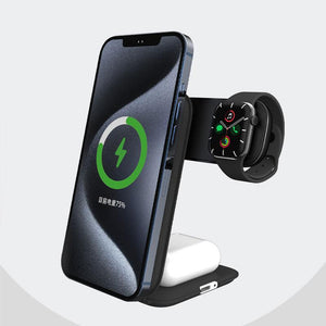 3-In-1 Foldable Magsafe Wireless Charger for Phone, Watch & Earbuds