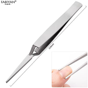 Nail Art Shaping Tweezers Stainless Steel Multi-Function Clip Tip Manicure Tool UV Gel Acrylic C Curve Nipper Picking Rhinestone