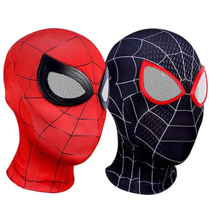 Spider Man Masks Superhero Miles Morales Spiderman Cosplay Mask for Adults Boys Girls Carnival Halloween Cosplay Costume Props